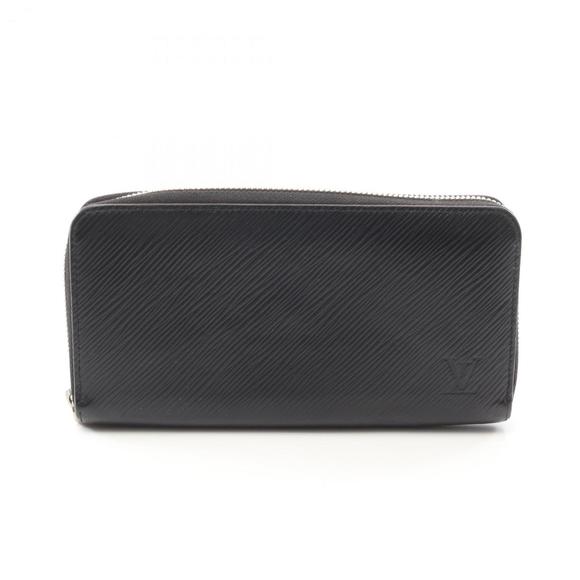 Louis Vuitton LOUIS VUITTON Zippy Wallet Round Long Leather Epi Women's Black...